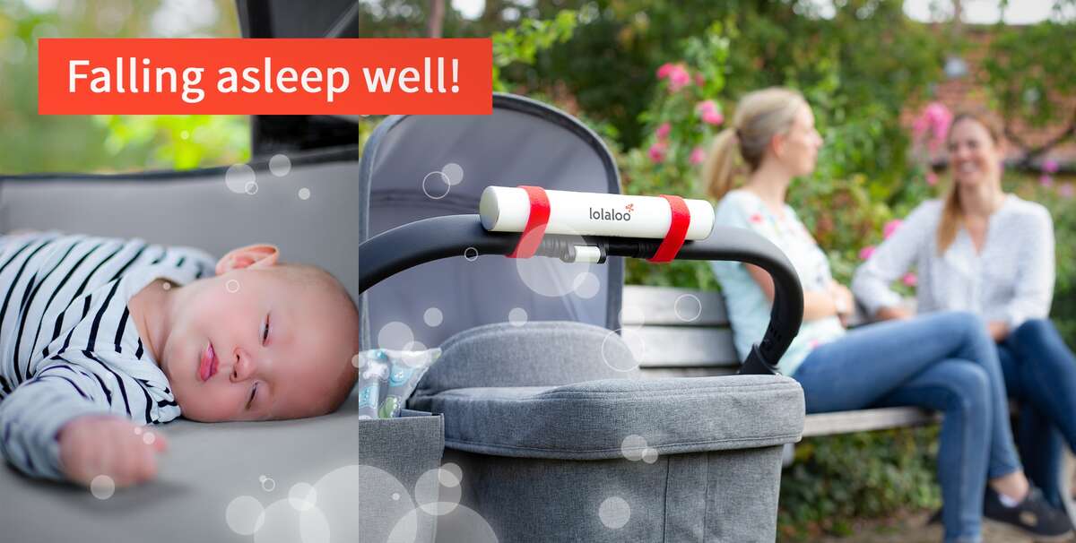 The lolaloo Lets Babies Sleep Well and Relax. Resting in the Park. The lolaloo Lets Babies Sleep Well and Relax. Resting in the Park.