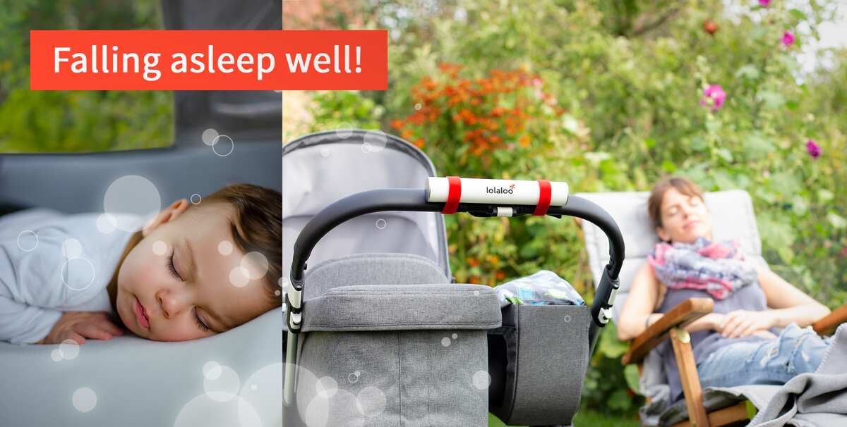 The lolaloo Sleeping Aid for Babies Makes Everyday Life Easier for Parents. Midday Nap in a Deck Chair.