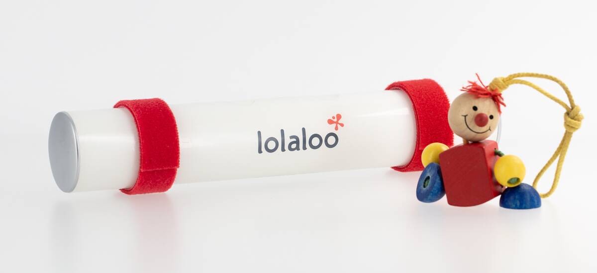 The Rechargeable Battery-Operated Sleeping Aid lolaloo Rocks Every Stroller and Helps Babies Fall Asleep. Product and Baby Wooden Toys.