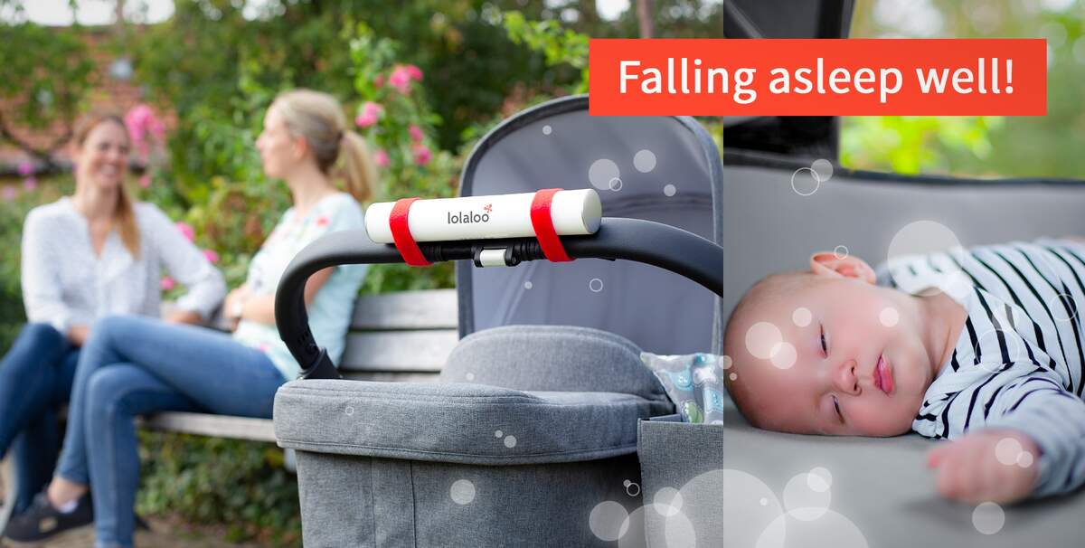 The lolaloo Sleeping Aid for Babies Automatically Creates Calming Rocking Movements on the Stroller. The lolaloo Sleeping Aid for Babies Automatically Creates Calming Rocking Movements on the Stroller.